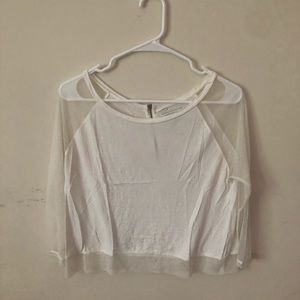 Cream shirt w/ mesh from American Eagle (XS)